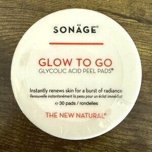 Sonage Glow To Go Glycolic Acid Peel Pads 30 Pads Pack Exfoliate Brighten Glow